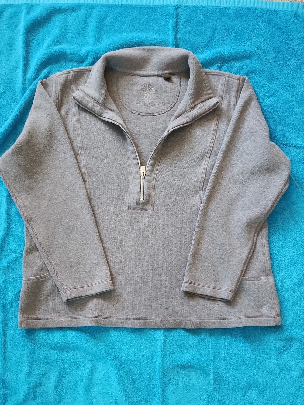 Tommy Bahama Women's Half-Zip Sweatshirt Size XL Grey
